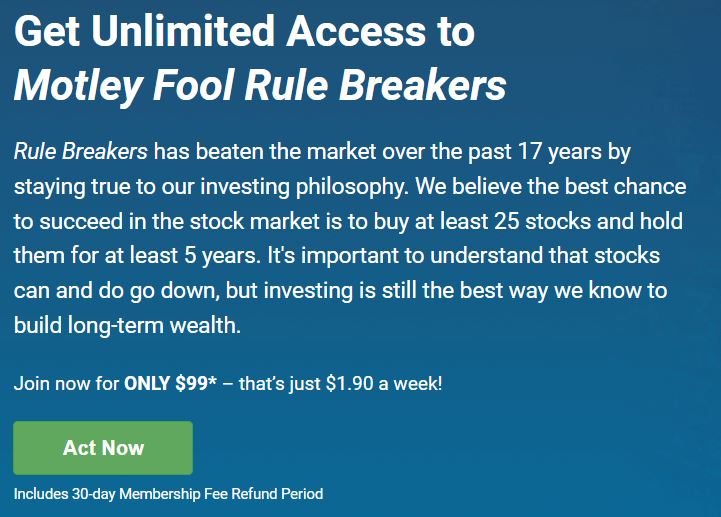 Motley Fool discount coupon