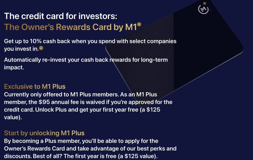 M1 Finance Owner's Rewards Card