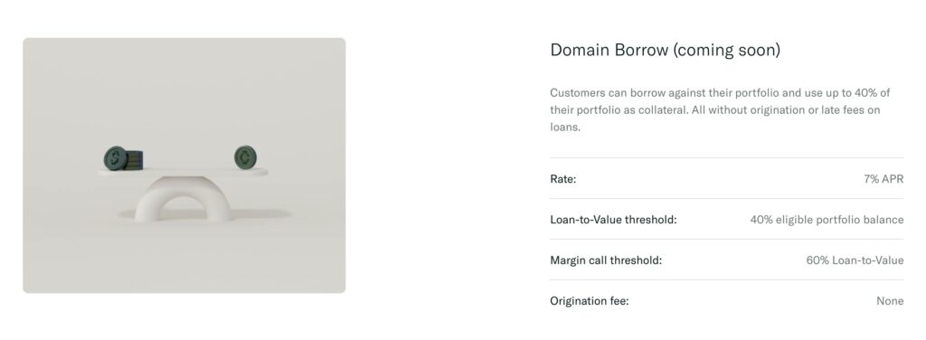 Domain Money Review Borrow Fees