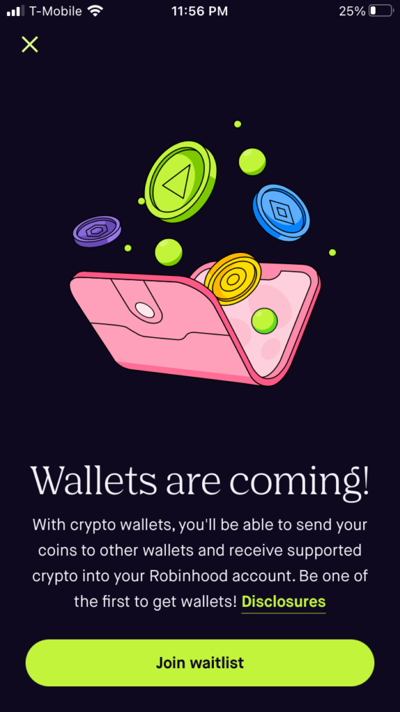 when will robinhood get crypto wallets