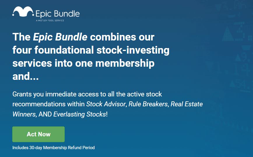 A visual representation of the best Motley Fool epic discounts for 2025.
