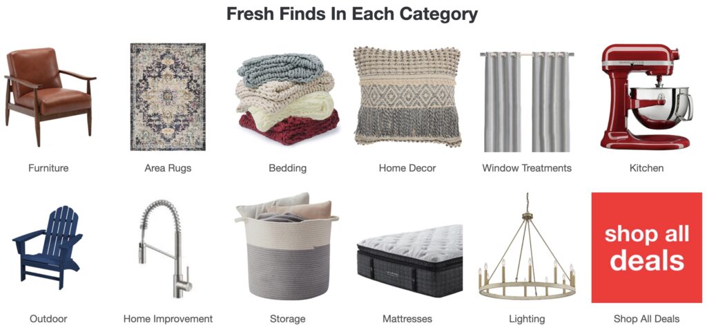 Overstock Review Categories