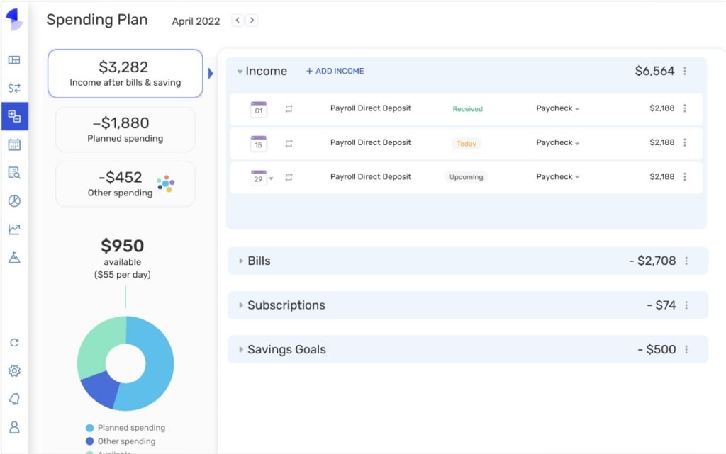 simplifi spending plan