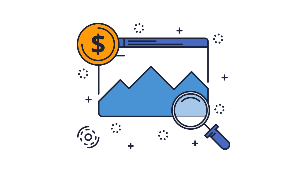 Chart Magnifying Graphic