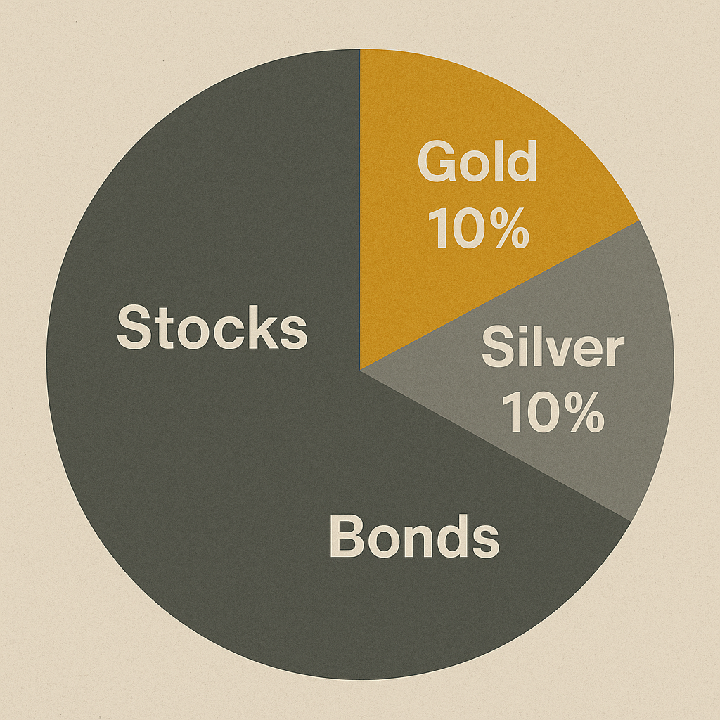 potential gold and silver allocation in a portfolio