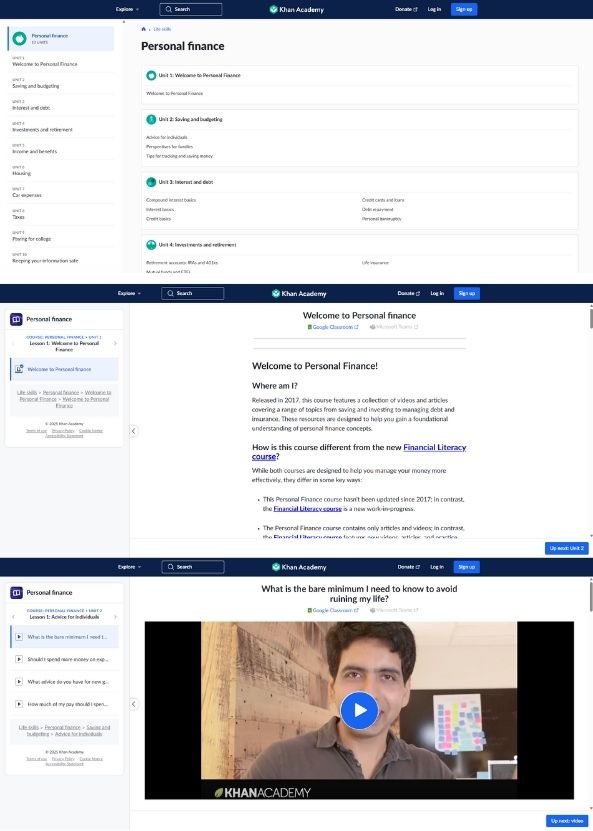 Khan Academy Personal Finance Course