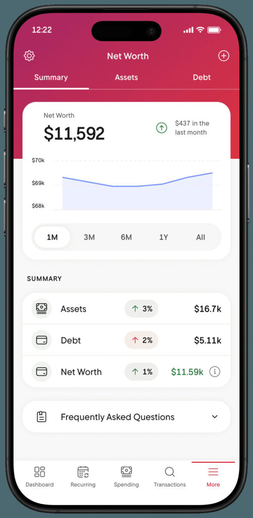 rocket money net worth tracker