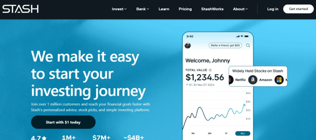 Stash Homepage