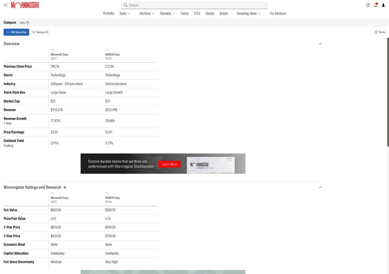 compare tool