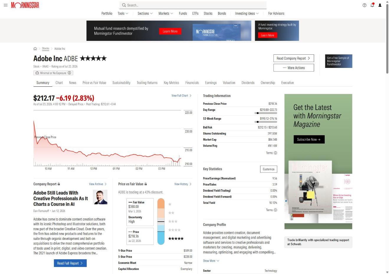 morningstar fair value estimate