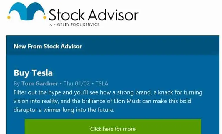 Buy Tesla recommendation