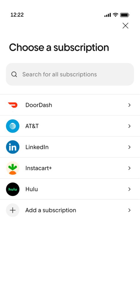 Rocket Money app screen for canceling a subscription in a few taps