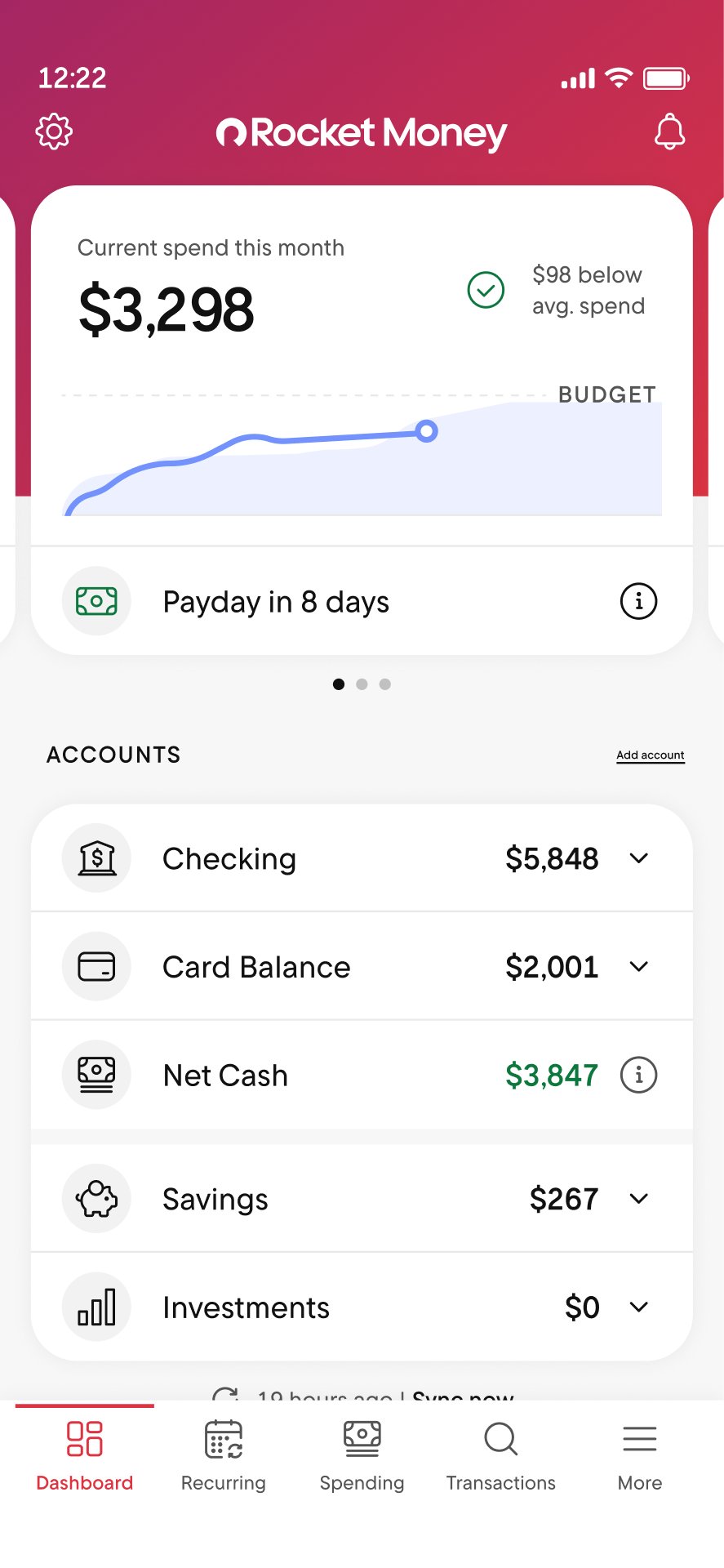 rocket money dashboard